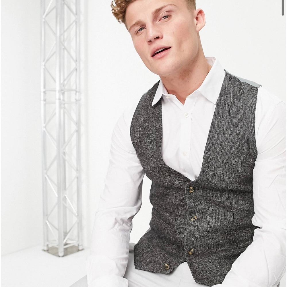 NET ASOS suit vest